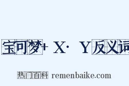宝可梦+X·Y反义词是什么意思的图片